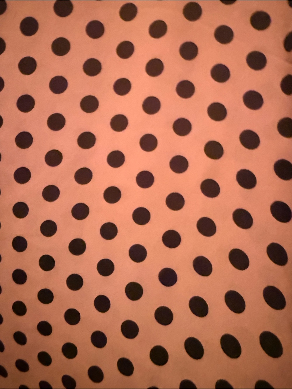 LOFT Large Dusty Pink Polka Dot Sleeveless Blouse Top with Black Lace Sides - Picture 6 of 7